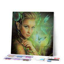 Afbeelding in Gallery-weergave laden, Diamond Painting - Godin en vlinders vlinders, Diamond Painting Romantiek, romantiek