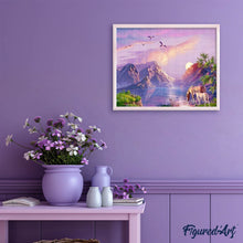 Afbeelding in Gallery-weergave laden, Diamond Painting - Paarden bij het meer dieren, Diamond Painting Dieren, paarden