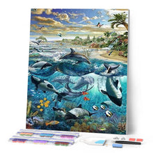 Afbeelding in Gallery-weergave laden, Diamond Painting - Vissen en dolfijnen dieren, Diamond Painting Dieren, dolfijnen, vissen