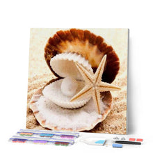 Afbeelding in Gallery-weergave laden, Diamond Painting - Zeester en schelp dieren, Diamond Painting Dieren