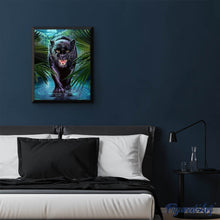 Afbeelding in Gallery-weergave laden, Diamond Painting - Dreigende Black Panther dieren, Diamond Painting Dieren, panters