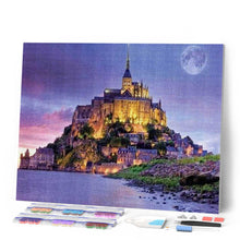 Afbeelding in Gallery-weergave laden, Diamond Painting - Mont Saint Michel 40x50cm reeds ingelijst