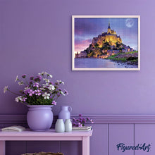 Afbeelding in Gallery-weergave laden, Diamond Painting - Mont Saint Michel steden, Diamond Painting Steden, Diamond Painting Landschappen, landschappen