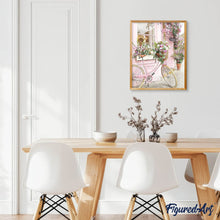 Afbeelding in Gallery-weergave laden, Diamond Painting - Roze Fiets steden, Diamond Painting Steden