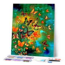 Afbeelding in Gallery-weergave laden, Diamond Painting - Kleurrijke vlinders dieren, vlinders, Diamond Painting Dieren