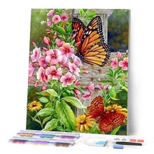 Afbeelding in Gallery-weergave laden, Diamond Painting - Mooie vlinders en bloemen dieren, vlinders, Diamond Painting Dieren, Diamond Painting Bloemen, bloemen