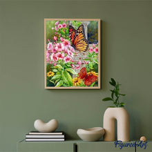 Afbeelding in Gallery-weergave laden, Diamond Painting - Mooie vlinders en bloemen dieren, vlinders, Diamond Painting Dieren, Diamond Painting Bloemen, bloemen