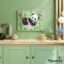Afbeelding in Gallery-weergave laden, Diamond Painting - Baby Panda in zijn hangmat dieren, Diamond Painting Dieren, panda's
