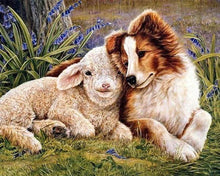 Afbeelding in Gallery-weergave laden, Diamond Painting - Hond en schaap dieren, Diamond Painting Dieren, honden