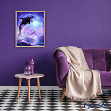Afbeelding in Gallery-weergave laden, Diamond Painting - Springende orca dieren, Diamond Painting Dieren