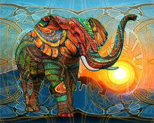 Afbeelding in Gallery-weergave laden, Diamond Painting - Artistieke Olifant dieren, Diamond Painting Dieren, olifanten