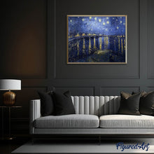 Afbeelding in Gallery-weergave laden, Diamond Painting - Van Gogh Sterrennacht boven de Rhône 40x50cm reeds ingelijst