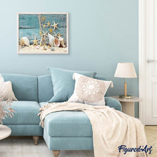 Afbeelding in Gallery-weergave laden, Diamond Painting - Zeester en visnet Diamond Painting Landschappen, landschappen