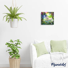 Afbeelding in Gallery-weergave laden, Diamond Painting - Eenhoorns in een bloemenveld dieren, Diamond Painting Dieren, eenhoorns