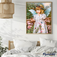 Afbeelding in Gallery-weergave laden, Diamond Painting - Engel in de tuin Diamond Painting Romantiek, romantiek