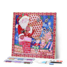 Afbeelding in Gallery-weergave laden, Diamond Painting - Tafel Kerstman Kerstmis, Diamond Painting Religie, religie