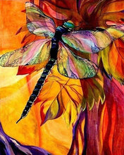 Afbeelding in Gallery-weergave laden, Diamond Painting - Artistieke Libelle dieren, Diamond Painting Dieren