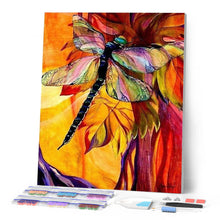 Afbeelding in Gallery-weergave laden, Diamond Painting - Artistieke Libelle dieren, Diamond Painting Dieren