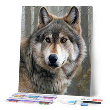 Afbeelding in Gallery-weergave laden, Diamond Painting - Wolf portret dieren, Diamond Painting Dieren