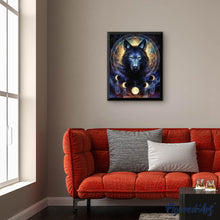 Afbeelding in Gallery-weergave laden, Diamond Painting - Donkere Wolf dieren, Diamond Painting Dieren