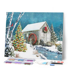 Afbeelding in Gallery-weergave laden, Diamond Painting - Hut in de buurt van de rivier Diamond Painting Landschappen, landschappen