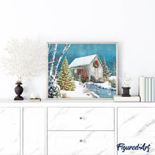 Afbeelding in Gallery-weergave laden, Diamond Painting - Hut in de buurt van de rivier Diamond Painting Landschappen, landschappen