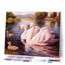 Afbeelding in Gallery-weergave laden, Diamond Painting - Zwanen dieren, vogels, Diamond Painting Dieren, zwanen