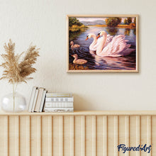 Afbeelding in Gallery-weergave laden, Diamond Painting - Zwanen dieren, vogels, Diamond Painting Dieren, zwanen