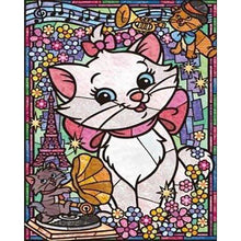 Afbeelding in Gallery-weergave laden, Diamond Painting - Het gebrandschilderd glas van Aristokatten dieren, Diamond Painting Dieren