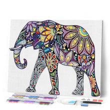 Afbeelding in Gallery-weergave laden, Diamond Painting - Olifantenpop dieren, Diamond Painting Dieren, olifanten, Pop-art