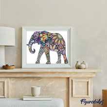 Afbeelding in Gallery-weergave laden, Diamond Painting - Olifantenpop dieren, Diamond Painting Dieren, olifanten, Pop-art