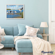 Afbeelding in Gallery-weergave laden, Diamond Painting - Pelikanen dieren, Diamond Painting Dieren