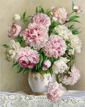 Afbeelding in Gallery-weergave laden, Diamond Painting - Boeket van pioenrozen Diamond Painting Bloemen, bloemen