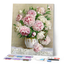 Afbeelding in Gallery-weergave laden, Diamond Painting - Boeket van pioenrozen Diamond Painting Bloemen, bloemen