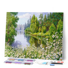 Afbeelding in Gallery-weergave laden, Diamond Painting - Dichtbij het meer Diamond Painting Landschappen, landschappen
