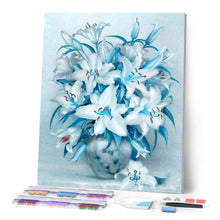 Afbeelding in Gallery-weergave laden, Diamond Painting - Blauwe Lelie Bloem Diamond Painting Bloemen, bloemen