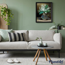 Afbeelding in Gallery-weergave laden, Diamond Painting - Vaas met lelietje-van-dalen bloemen Diamond Painting Bloemen, bloemen