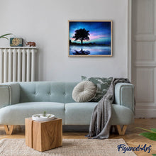 Afbeelding in Gallery-weergave laden, Diamond Painting - Boom in de nacht Diamond Painting Landschappen, landschappen, bomen