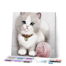 Afbeelding in Gallery-weergave laden, Diamond Painting - Kitten en bol wol dieren, katten, Diamond Painting Dieren