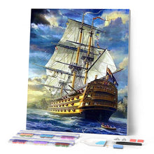Afbeelding in Gallery-weergave laden, Diamond Painting - Grote Galion Diamond Painting Schepen, schepen