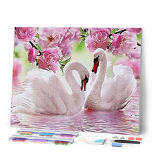Afbeelding in Gallery-weergave laden, Diamond Painting - Zwanen in de lente dieren, vogels, Diamond Painting Dieren, zwanen