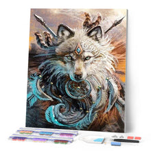 Afbeelding in Gallery-weergave laden, Diamond Painting - Wolf vechter dieren, Diamond Painting Dieren, konijnen, wolven