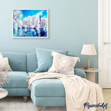 Afbeelding in Gallery-weergave laden, Diamond Painting - Meer in de winter Diamond Painting Landschappen, landschappen, winter