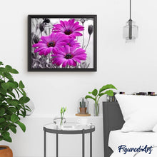 Afbeelding in Gallery-weergave laden, Diamond Painting - Paarse madeliefjes Diamond Painting Bloemen, bloemen