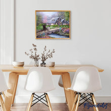 Afbeelding in Gallery-weergave laden, Diamond Painting - Koets op de brug Diamond Painting Landschappen, landschappen