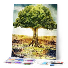 Afbeelding in Gallery-weergave laden, Diamond Painting - Majestueuze boom Diamond Painting Landschappen, landschappen, bomen