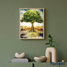 Afbeelding in Gallery-weergave laden, Diamond Painting - Majestueuze boom Diamond Painting Landschappen, landschappen, bomen