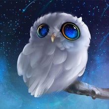 Afbeelding in Gallery-weergave laden, Diamond Painting - Witte uil op een tak dieren, Diamond Painting Dieren, uilen