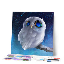 Afbeelding in Gallery-weergave laden, Diamond Painting - Witte uil op een tak dieren, Diamond Painting Dieren, uilen