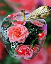 Afbeelding in Gallery-weergave laden, Diamond Painting - Appel en Roos Diamond Painting Bloemen, bloemen